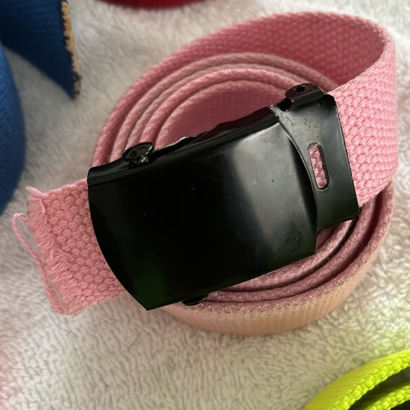 Canvas Web Belts Fully Adjustable Cut to Fit Golf Belt Flip Top Black Buckle - Picture 7 of 9